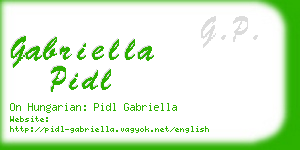 gabriella pidl business card